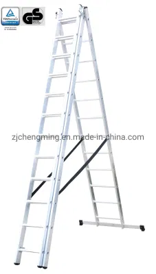 GS APPROVED EN131 Алюминиевая комбинированная лестница 3*12 ступенчатая лестница-удлинитель секции Лестница для наружного использования